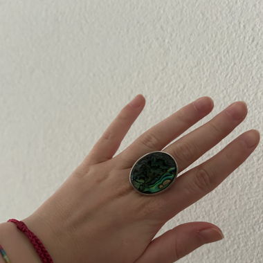 Ring mit Stein Blau/Grün
