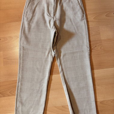 Beige Fabric Trousers