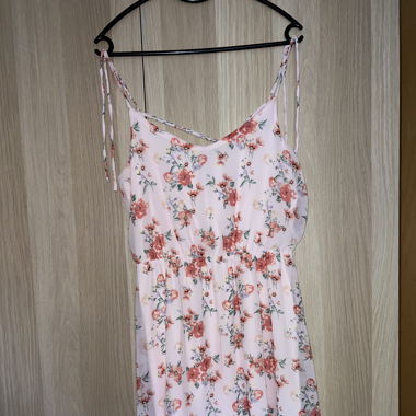 Sommerkleid, rosa, Blumenmuster, 36