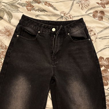 Schwarze Baggy-Hose