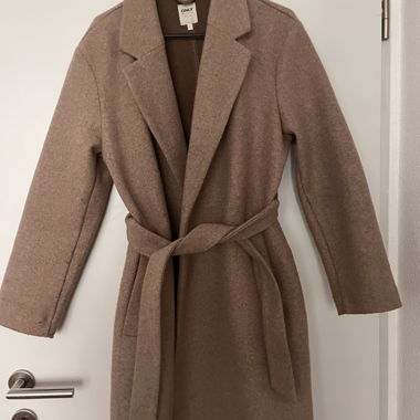 Cappotto in lana ONLY con cintura da annodare