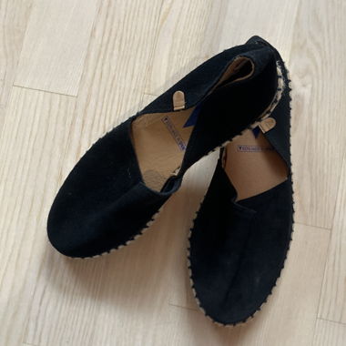 Schwarze Espadrilles (Verbenas)