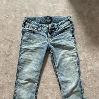 Jeans argento Y2K anni 2000 (simili a Miss Me)