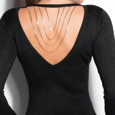 Maglione in lurex con catene