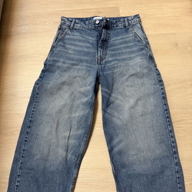 Jeans Bershka blu a gamba larga