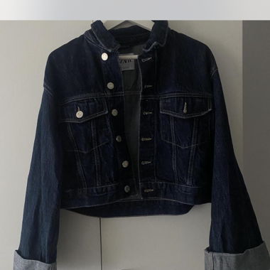 veste en denim à manches larges