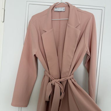 Pink blazer with belt