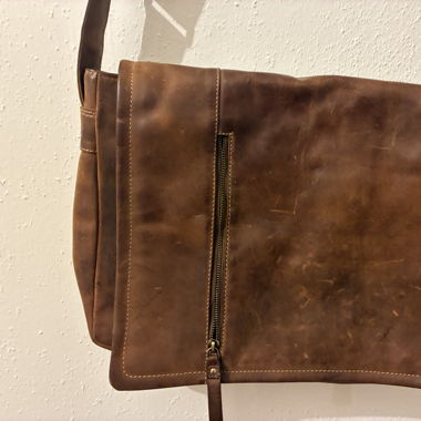 Visconti Leather Messenger Bag