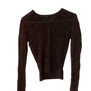 Top brillant marron