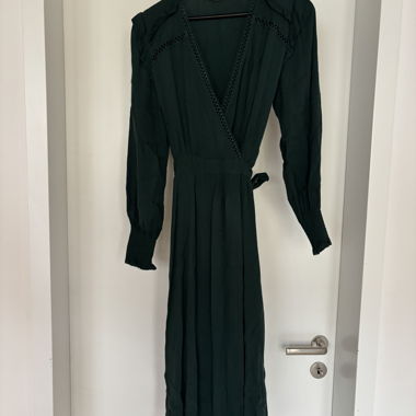 SUNCOO Wickel-Midikleid dunkelgrün