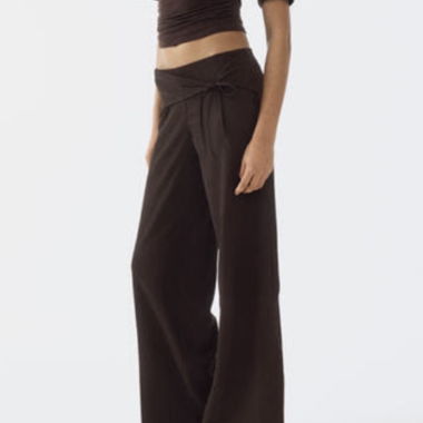 Brown wrap pants