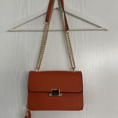 Sac bandoulière chaîne orange