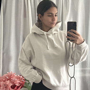 sweat à capuche cream 