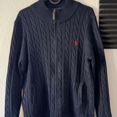 Maglione con zip Ralph Lauren Navy-Blue