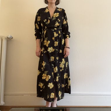 Wickelkleid mit Blumenmuster