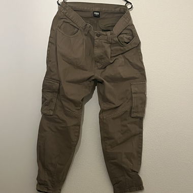 Khaki, green cargo pants