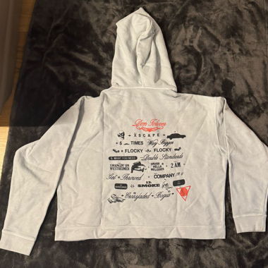 Pull gris clair Guess avec capuche