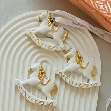 Set decorativo di cavalli del carosello (3 pezzi)