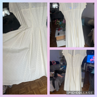 Weisses Spitzenkleid