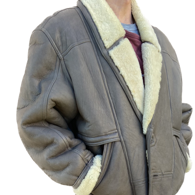 Vintage Retro Lammfell Jacke