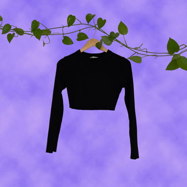 Black Pull&Bear Crop Top