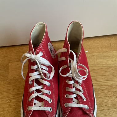 Red Converse shoes