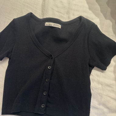Black Knit Cardigan Top