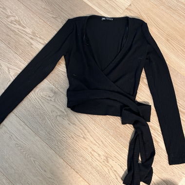 Top incrociato Zara nero