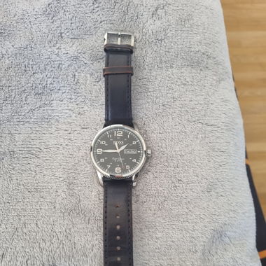 Hugo Boss Pilot Vintage Noir/Cuir Ø44 mm