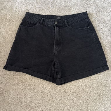 Black Denim Shorts