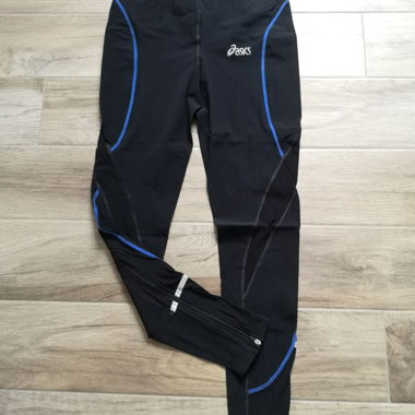 Pantalon de course Asics noir/bleu
