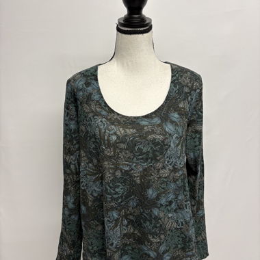 Nile maglia maniche lunghe toni verde-blu 42