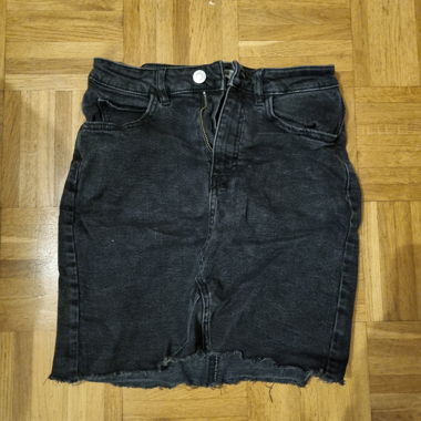 Jupe en jeans taille haute