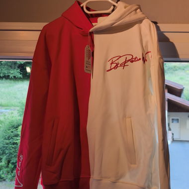 Felpa valaisana rosso e bianco bj