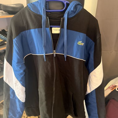 Lacoste Sport Hoodie schwarz/blau
