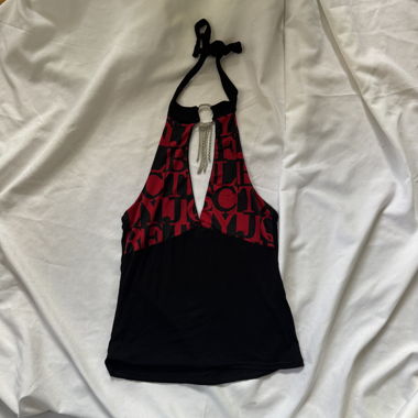Y2K Halter Top with Ring