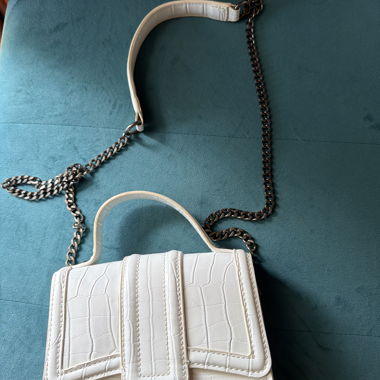 Zara White Croc Bag