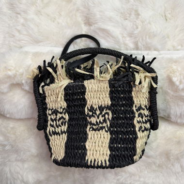Sac tisse noir et beige neuf 