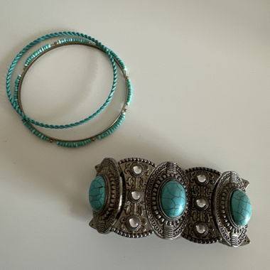 Türkis Schmuck-Set Armreifen