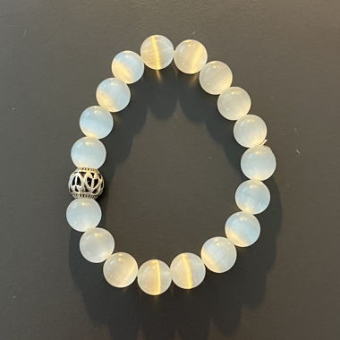 Bracciale in pietra di luna arcobaleno