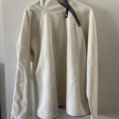 Pile half-zip crema