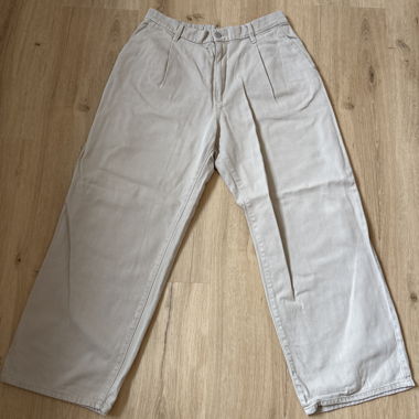Beige weite Hose