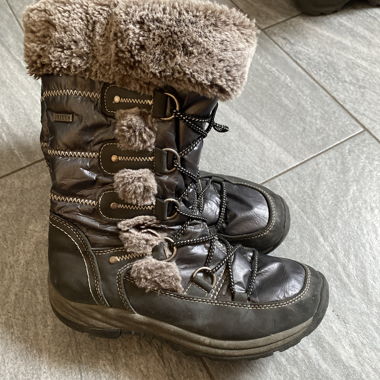 Stivali invernali foderati grigio scuro