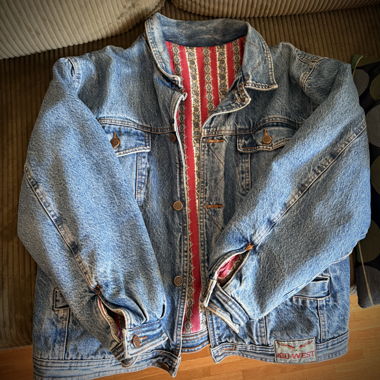 Veste en jeans vintage - fourrée