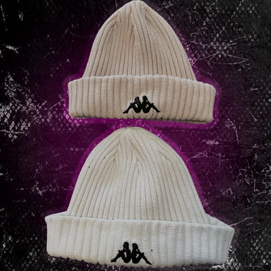 KAPPA Beanie 2x Rose Creme/Weiss