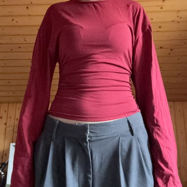 T-shirt à manches longues Gina Tricot rouge S