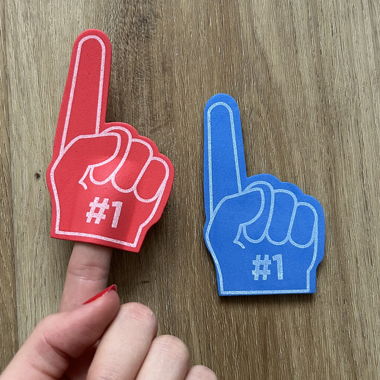 Mini foam finger