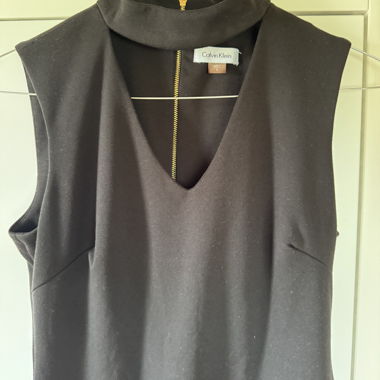 Calvin Klein black sleeveless dress, US 8