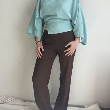 H&M braune Hose mit weitem Bein