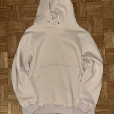 Felpa con cappuccio Nike crema L